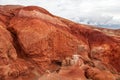 fantastic clay castles in the sandy desert of the red canyon Royalty Free Stock Photo