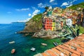 Spectacular Riomaggiore village, Cinque Terre, Liguria, Italy, Europe