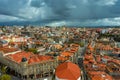 Stunning panoramic aerial view of traditional historic buildings in Porto