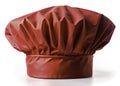 Professional Red Chef Hat on Pristine White Background HighQuality Culinary Stock Photo for Restaurant Bakery and Royalty Free Stock Photo