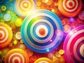 Stunning Panoramic Target Circles A Modern Design for Visualizing Success and Progress