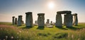 Panoramic View of Stonehenge at Sunrise Royalty Free Stock Photo