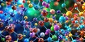 A Stunning Panoramic View of Intermolecular Forces: A Detailed AI-Generated Molecular Compound Visualization Royalty Free Stock Photo