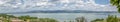 Stunning panoramic view of Lake Trasimeno, from Castiglione del Lago, Umbria, Italy Royalty Free Stock Photo
