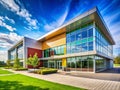 Stunning Panoramic View of a Modern Educational Campus Architecture and Design for a FutureFocused Learning Environment Royalty Free Stock Photo