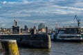 Stunning panoramic view of the Port of Hamburg Royalty Free Stock Photo