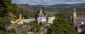 Stunning Panoramic View of Portmeirion in North Wales, UK Royalty Free Stock Photo