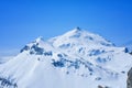 Stunning Panoramic view Snow moutain of the Swiss Skyline from Schilthorn, Switzerland