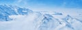 Stunning Panoramic view Snow moutain of the Swiss Skyline from Schilthorn, Switzerland Royalty Free Stock Photo