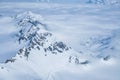 Stunning Panoramic view Snow moutain of the Swiss Skyline from Schilthorn, Switzerland Royalty Free Stock Photo