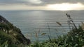 Peaceful view of the ocean and sunrays