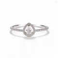 Delicate Pear Shaped Diamond Ring In High-key Lighting Royalty Free Stock Photo