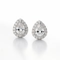 Stunning Pear Shaped Diamond Earrings In Hasselblad H6d-400c Style Royalty Free Stock Photo