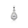 Pear Shaped Diamond Pendant On White Gold - Sir James Guthrie Style Royalty Free Stock Photo