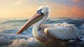 Stunning Pelican Ocean Wave Wallpaper: Hyper-realistic Portraits By Raphael Lacoste Royalty Free Stock Photo