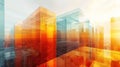 Glassy Abstractions: Multiple Exposures of Modern Architecture Royalty Free Stock Photo