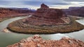 Gooseneck Overlook on the Colorado River in Moab Utah Royalty Free Stock Photo