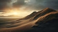 Captivating Dune Landscape: Stunning Sunset Over Danish Hills