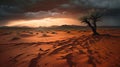 Desert Storm at Sunset Royalty Free Stock Photo