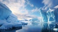 Majestic Iceberg Ice Sheet In Atmospheric Landscape Style Royalty Free Stock Photo