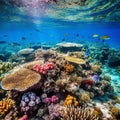 Pristine Coral Reef Teeming with Life Royalty Free Stock Photo