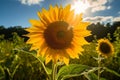 Morning Glory: A Yellow Sunflower Basking in the Warmth of the Sun