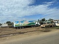 Trucks along Nairobi Nakuru Highway in Kenya