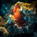 Vibrant Mineral Wonderland in Mysterious Cave