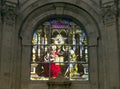Radiant Faith: Stained Glass of Ghent Cathedral Royalty Free Stock Photo