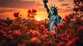 Statue of Liberty: Majestic Beauty in a Golden Hour