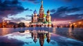 Majestic St. Basils Cathedral in Moscow, Russia Royalty Free Stock Photo