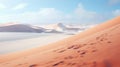 Arctic Char Dune: A Hyper-realistic Vray Tracing Of Snow And Sand