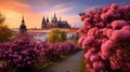 Prague Castle at Sunset: Capturing the Gothic Splendor Royalty Free Stock Photo