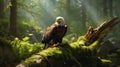 Stunning Photorealistic Eagle Artwork In A Forest Setting