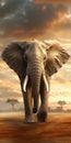 Stunning Photorealistic Elephant Art For Mobile Phone Lock Screen