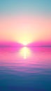 Stunning Pink Sunset Over Water. Generative AI