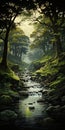 Creating A Dramatic Forest Painting With Gradation And Hard Lighting