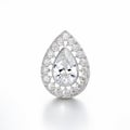 Vividly Bold Diamond Pear Shaped Ring In White Gold