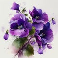 Beautiful AI-generated Purple Flowers in High Quality