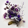 Beautiful AI-generated Purple Flowers in High Quality