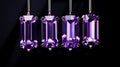 Stunning Purple Gemstones On Black Background - Exquisite Craftsmanship