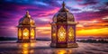 Stunning Purple and Gold Lanterns A Compositional Masterpiece Using the Rule of Thirds Photography Technique