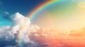 Stunning rainbow arcing across the sky. Ai Generated.NO.03