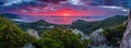 Stunning red and pink sunset in Wilsons promontory national park Royalty Free Stock Photo