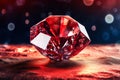 A stunning red ruby gemstone, radiating with intense color and brilliance Royalty Free Stock Photo