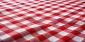 Stunning Red and White Checkered Gingham Tablecloth Texture A TopDown View for Kitchen Picnic or Home Decor Inspiration Royalty Free Stock Photo