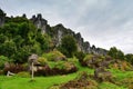 Stunning rock formations, the filming location of `The Hobbit, an Unexpected Journey`, in New Zealand Royalty Free Stock Photo