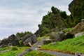 Stunning rock formations, the filming location of `The Hobbit, an Unexpected Journey`, in New Zealand Royalty Free Stock Photo