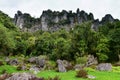 Stunning rock formations, the filming location of `The Hobbit, an Unexpected Journey`, in New Zealand Royalty Free Stock Photo