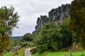 Stunning rock formations, the filming location of `The Hobbit, an Unexpected Journey`, in New Zealand Royalty Free Stock Photo